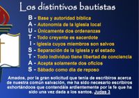 LOS DISTINTIVOS BAUTISTAS